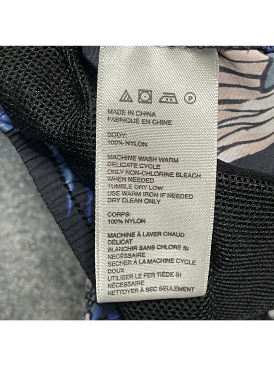 Urban Outfitters Mens Floral Nylon Swim Shorts L Black Multicolor - Picture 3 of 7